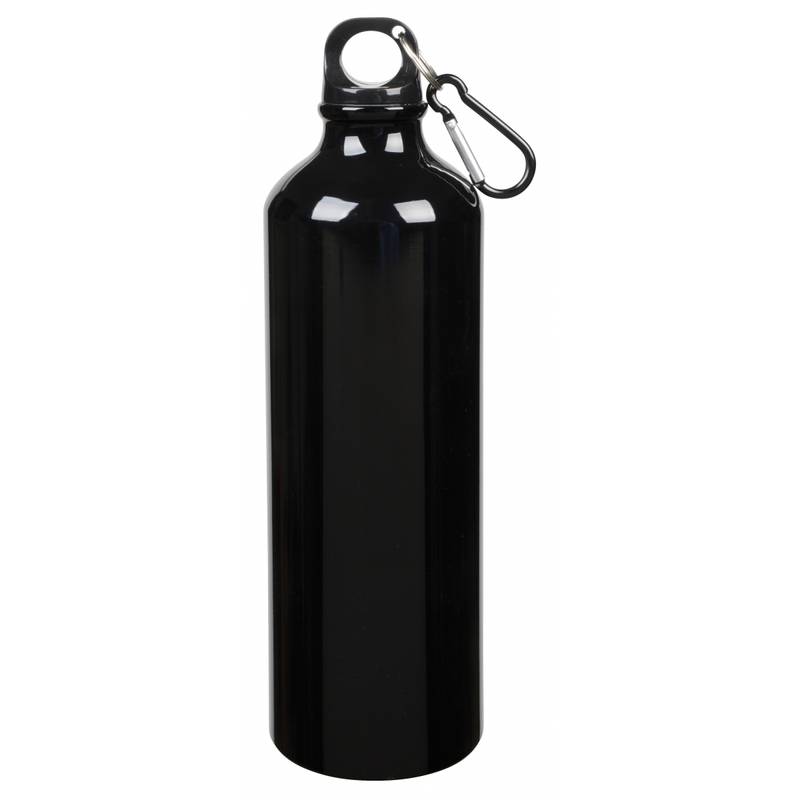 Hliníková fľaša na vodu, objem 750ml, čierna